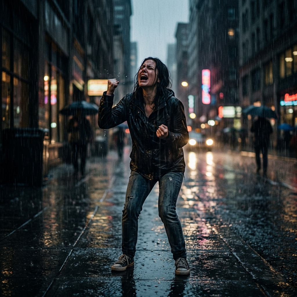 今天天气一直下雨 ，心情烦躁，想要发泄